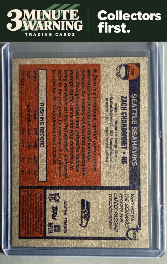 2026 Topps Heritage #228 Zach Charbonnet