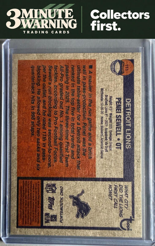 2026 Topps Heritage #111 Penei Sewell