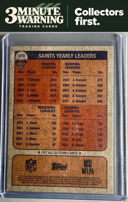 2026 Topps Heritage #373 New Orleans Saints