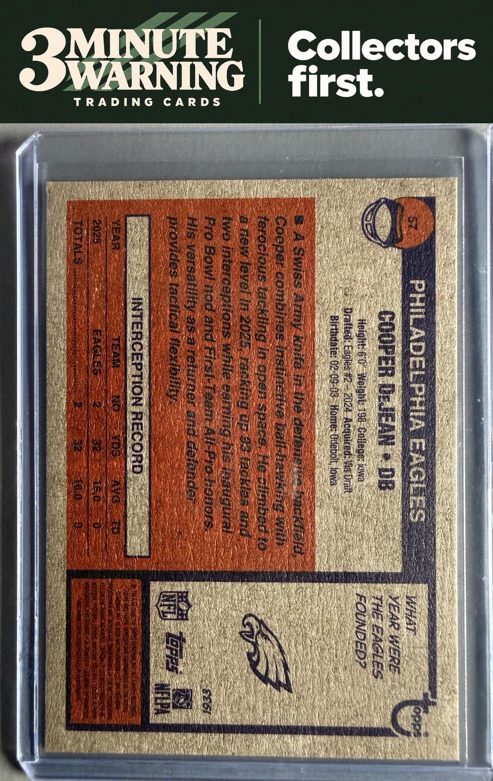 2026 Topps Heritage #57 Cooper DeJean