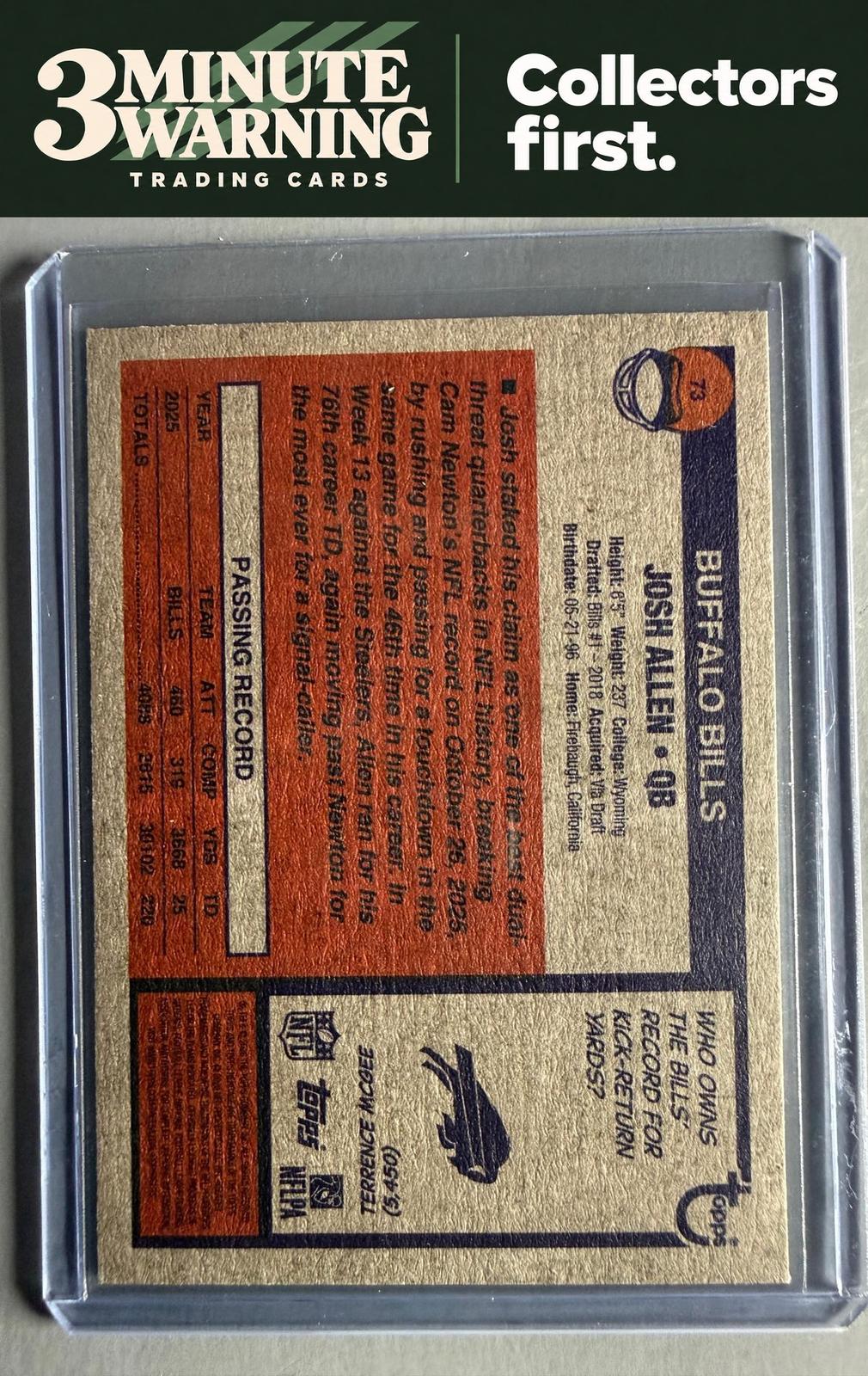 2026 Topps Heritage #73 Josh Allen