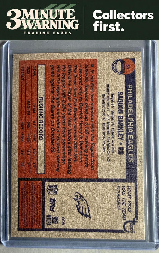 2026 Topps Heritage #59 Saquon Barkley