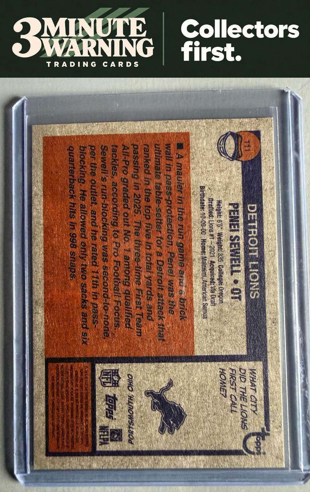 2026 Topps Heritage #111 Penei Sewell