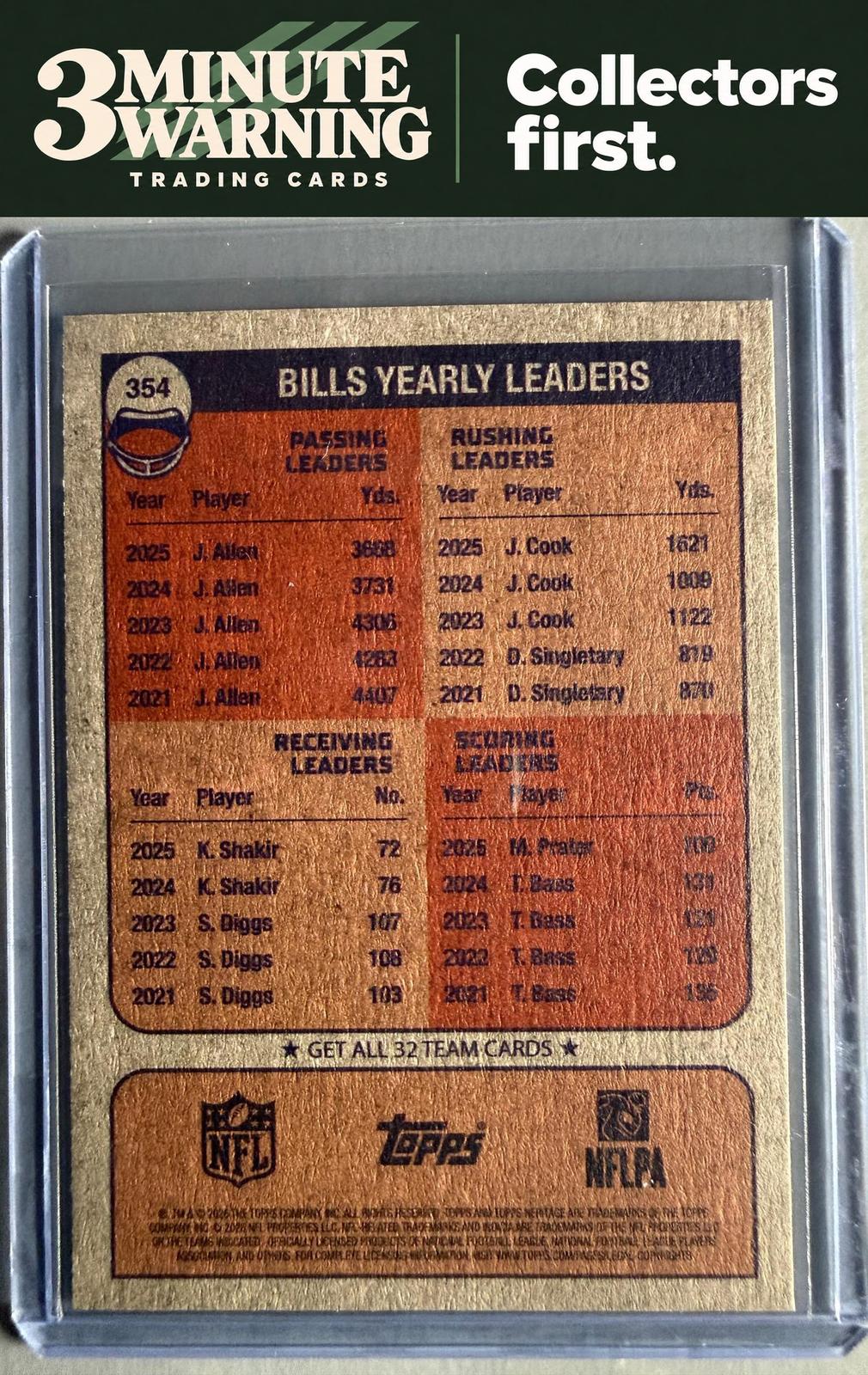 2026 Topps Heritage #354 Buffalo Bills