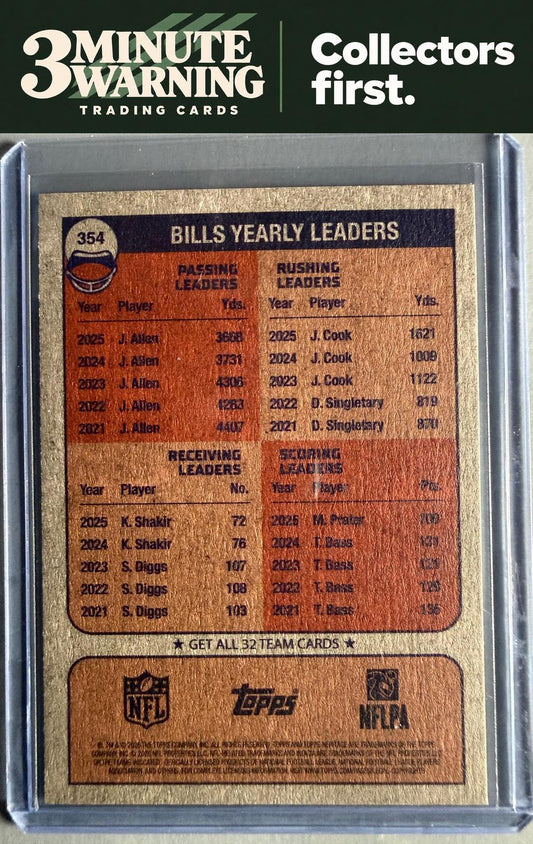 2026 Topps Heritage #354 Buffalo Bills