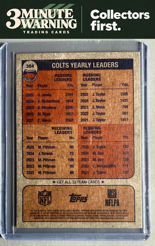 2026 Topps Heritage #364 Indianapolis Colts