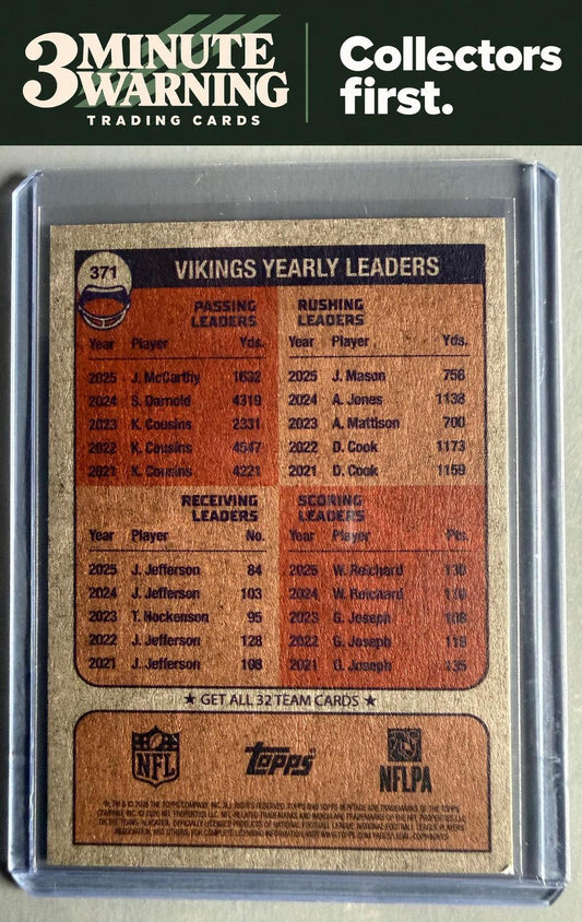 2026 Topps Heritage #371 Minnesota Vikings Team Card