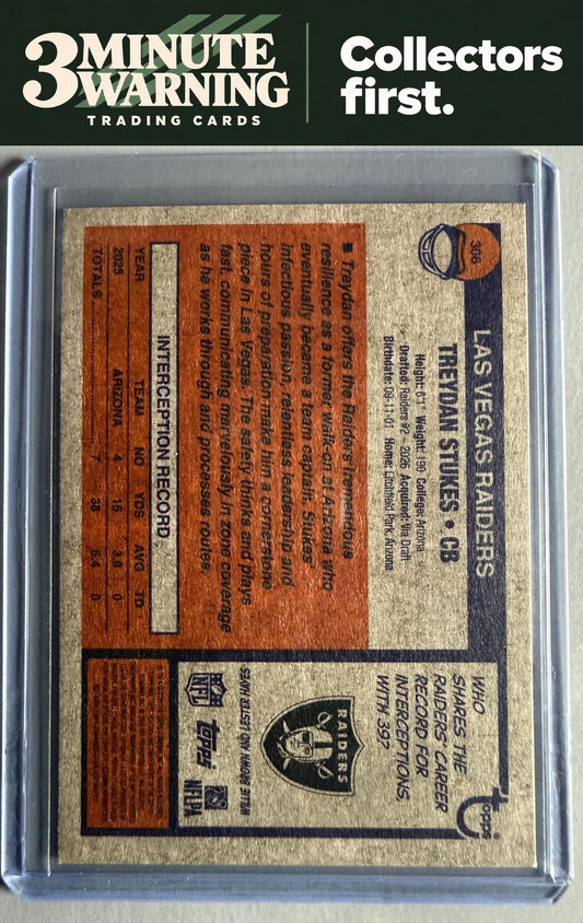 2026 Topps Heritage #306 Treydan Stukes