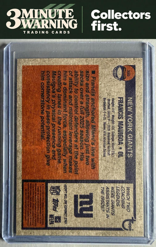 2026 Topps Heritage #339 Francis Mauigoa