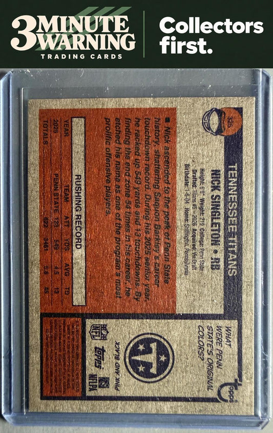 2026 Topps Heritage #325 Nick Singleton