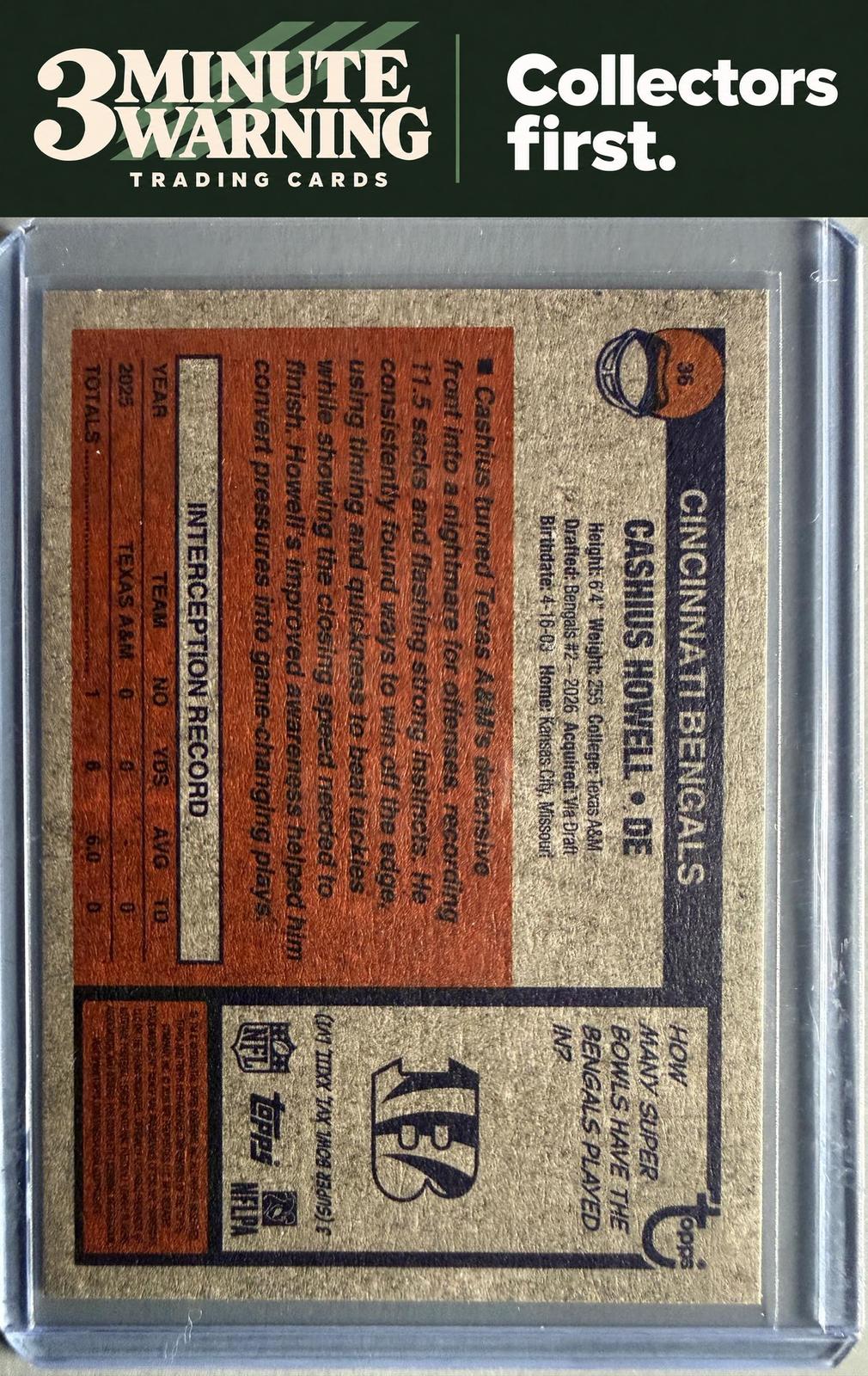 2026 Topps Heritage #36 Cashius Howell