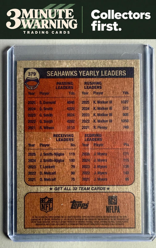 2026 Topps Heritage #379 Seattle Seahawks Team Card Chrome