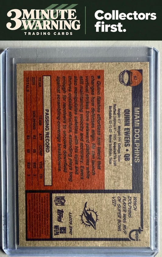 2026 Topps Heritage #67 Quinn Ewers Pink Sparkle