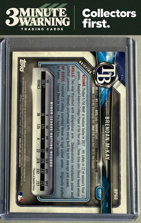 2018 Bowman #BP68 Brendan McKay Prospects