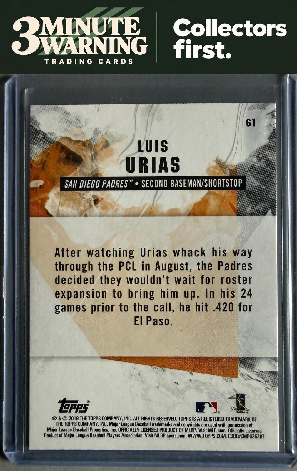 2019 Topps Fire #61 Luis Urias