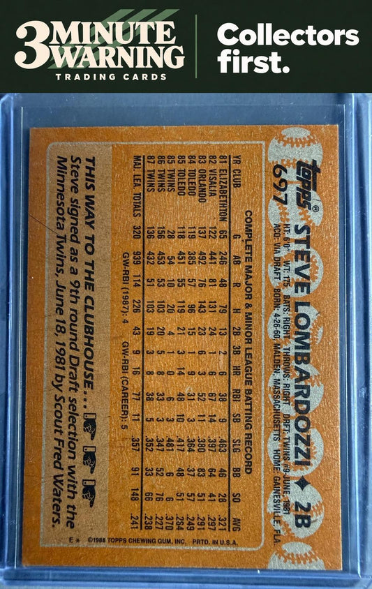 2017 Topps #697 Steve Lombardozzi 1988 Topps Stamped Buybacks Bronze