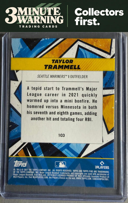2021 Topps Fire #103 Taylor Trammell