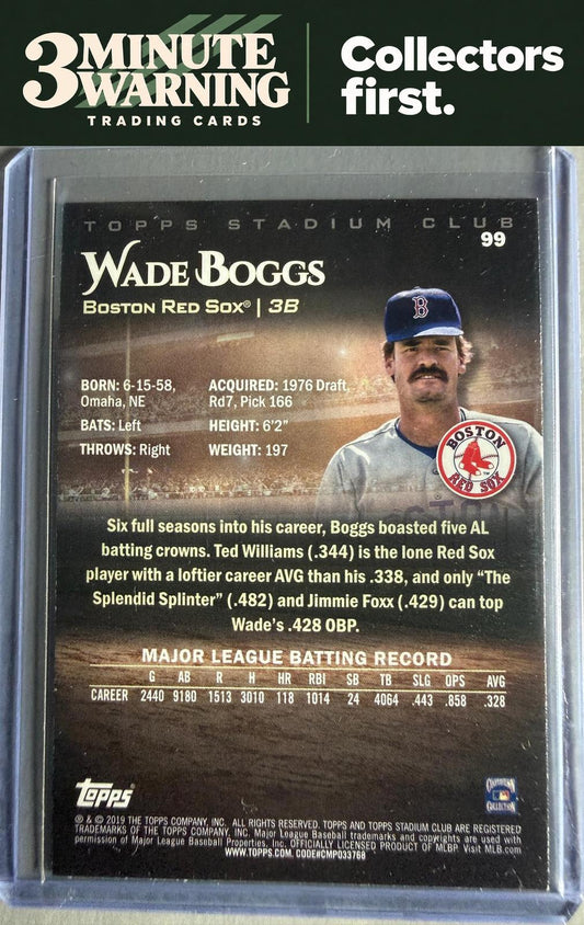 2019 Stadium Club #99 Wade Boggs