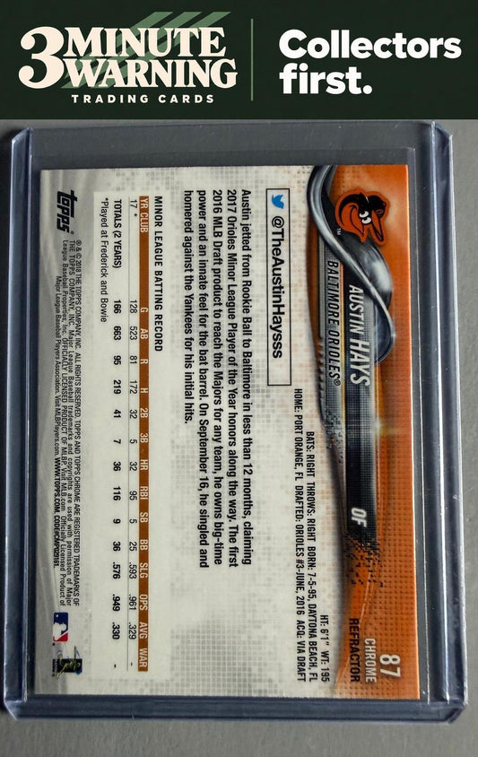 2018 Topps Chrome #87 Austin Hays Sepia Refractor