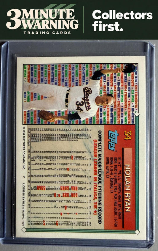 1994 Topps #34 Nolan Ryan
