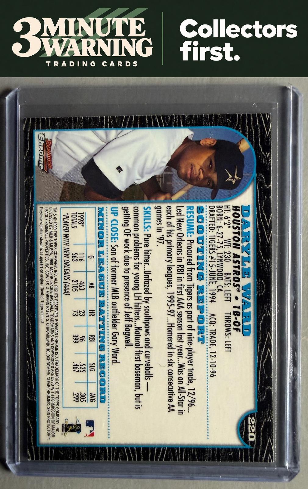 1999 Bowman Chrome #220 Daryle Ward