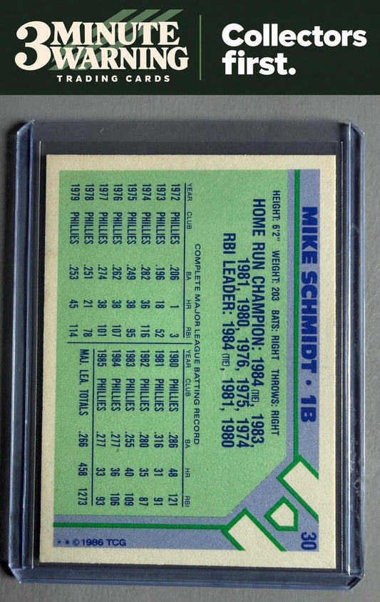1986 Topps Baseball Champion Superstars #30 Mike Schmidt