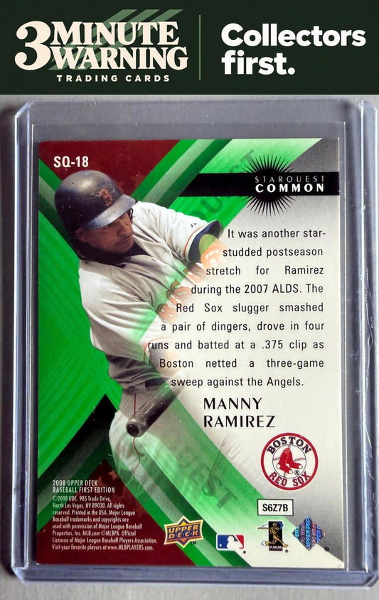 2008 Upper Deck First Edition #SQ-18 Manny Ramirez StarQuest Green Common