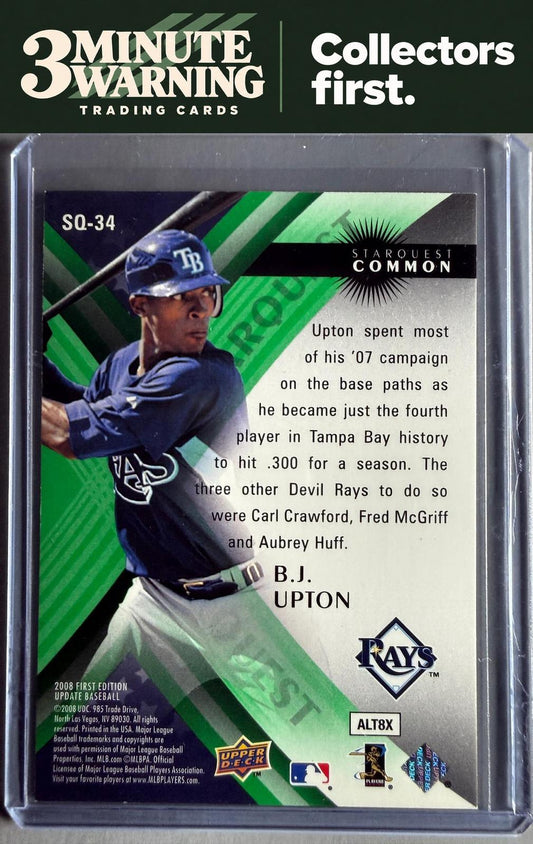 2008 Upper Deck First Edition #SQ-34 B.J. Upton StarQuest Green Common