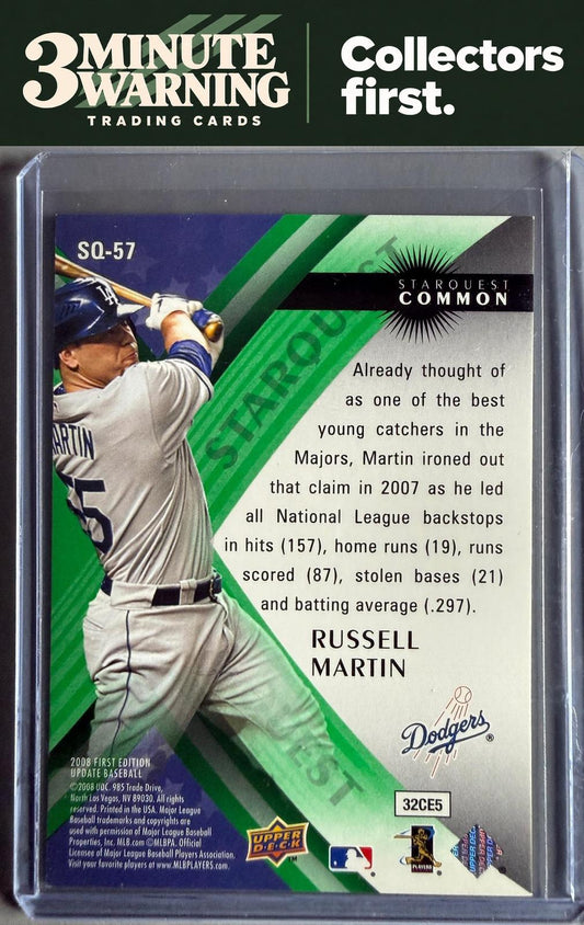 2008 Upper Deck First Edition #SQ-57 Russell Martin StarQuest Green Common