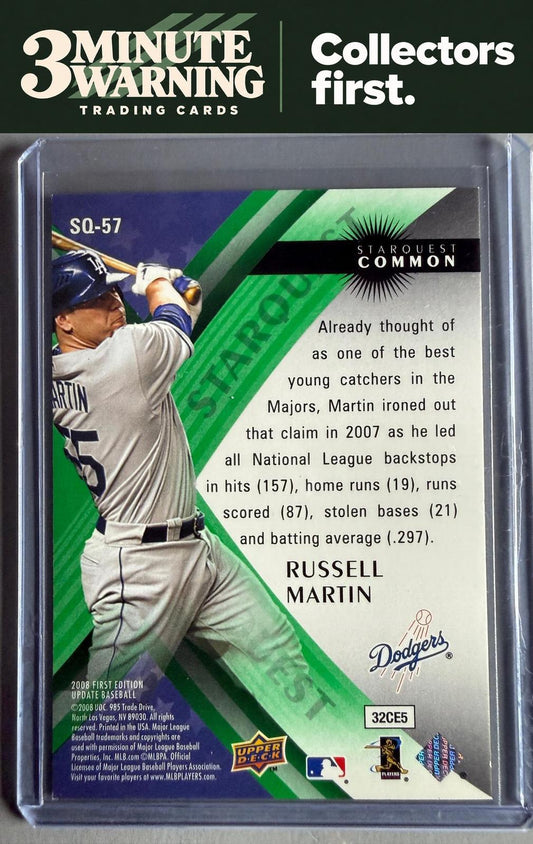 2008 Upper Deck First Edition #SQ-57 Russell Martin StarQuest Green Common