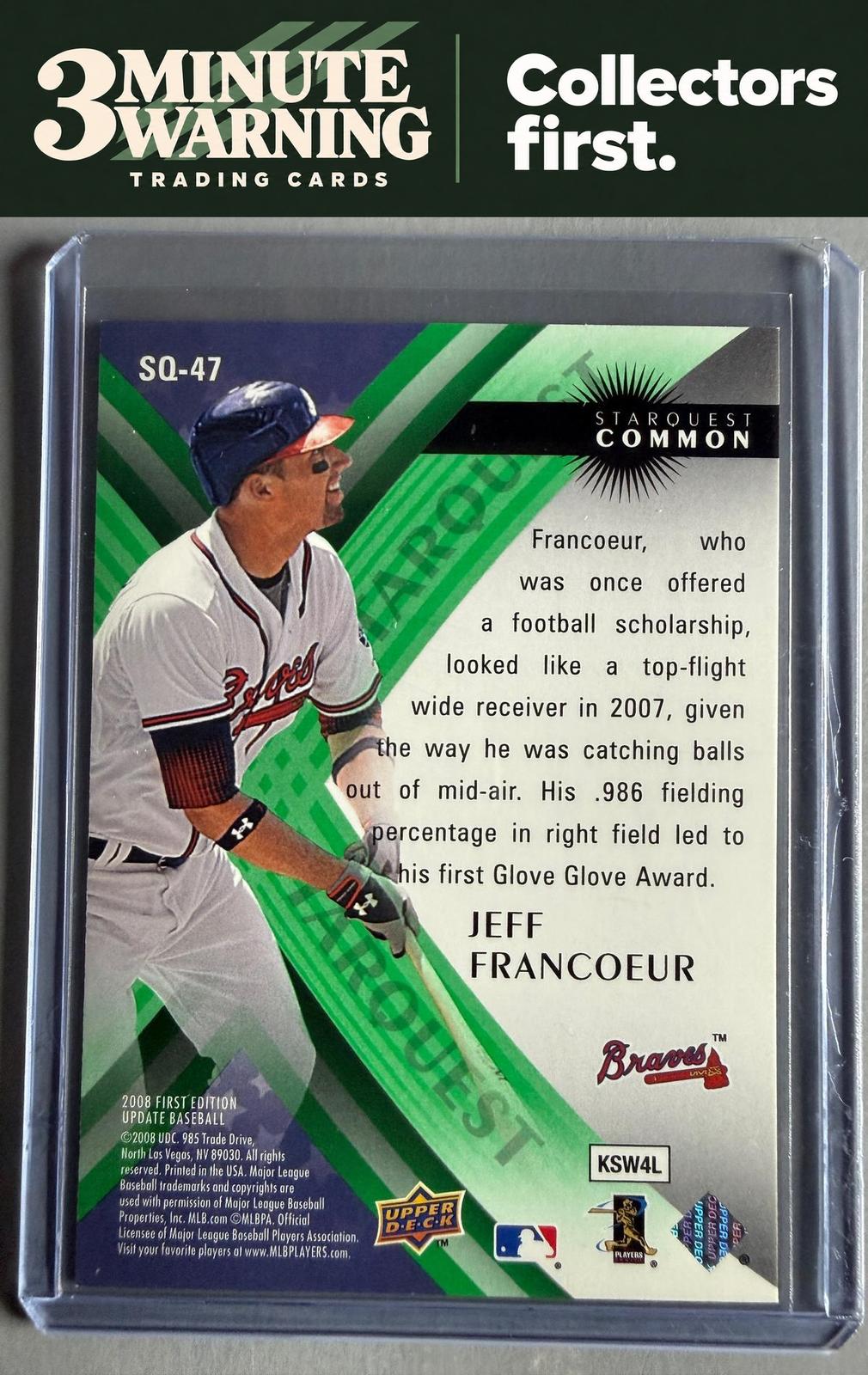 2008 Upper Deck First Edition #SQ-47 Jeff Francoeur StarQuest Green Common
