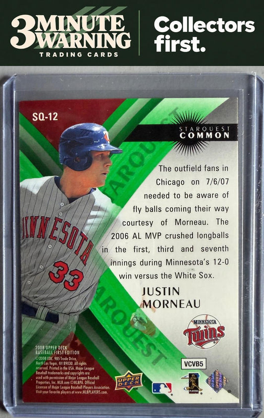 2008 Upper Deck First Edition #SQ-12 Justin Morneau StarQuest Green Common