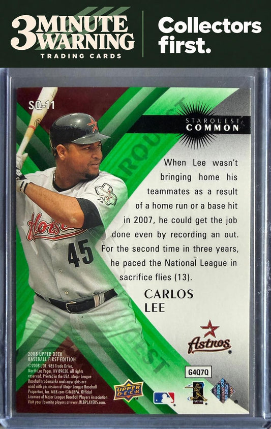 2008 Upper Deck First Edition #SQ-11 Carlos Lee StarQuest Green Common