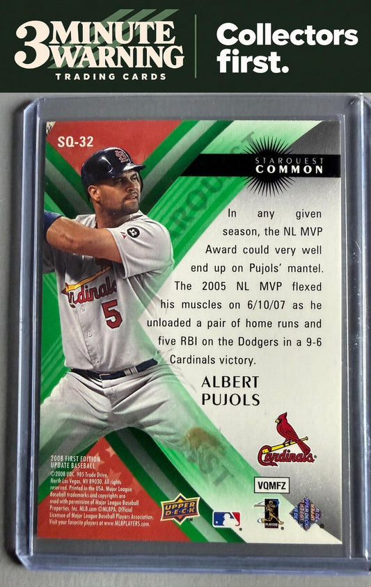 2008 Upper Deck First Edition #SQ-32 Albert Pujols StarQuest Green Common