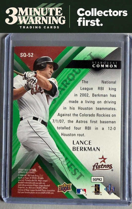 2008 Upper Deck First Edition #SQ-52 Lance Berkman StarQuest Green Common