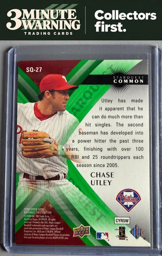 2008 Upper Deck First Edition #SQ-27 Chase Utley StarQuest Green Common