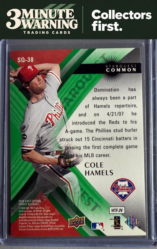 2008 Upper Deck First Edition #SQ-38 Cole Hamels StarQuest Green Common