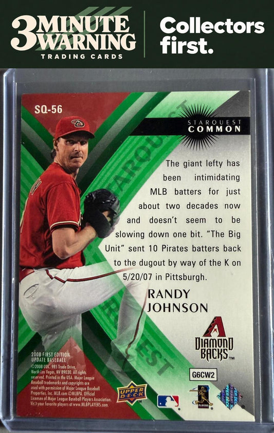 2008 Upper Deck First Edition #SQ-56 Randy Johnson StarQuest Green Common