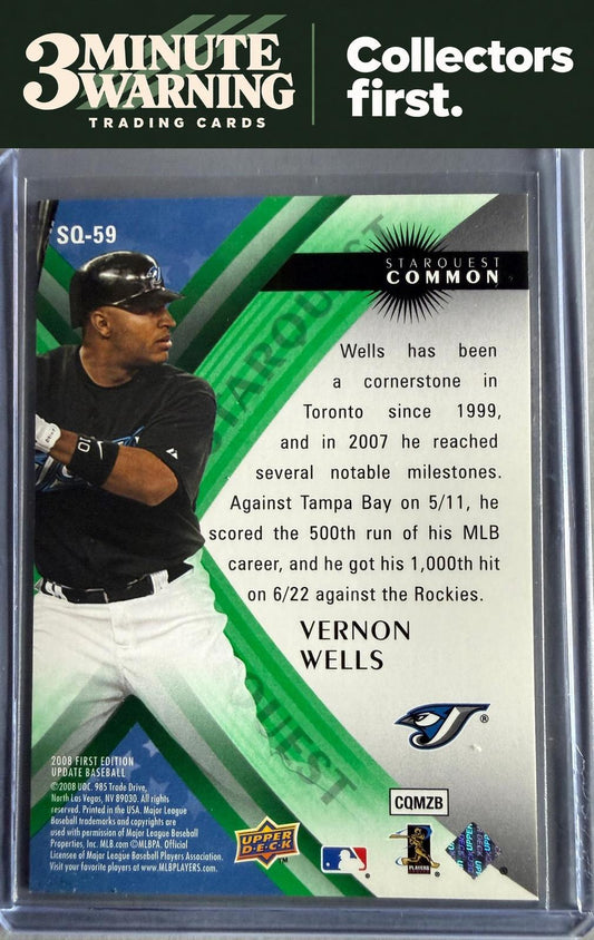 2008 Upper Deck First Edition #SQ-59 Vernon Wells StarQuest Green Common