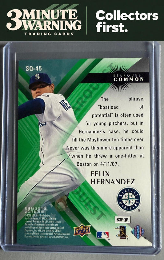 2008 Upper Deck First Edition #SQ-45 Felix Hernandez StarQuest Green Common