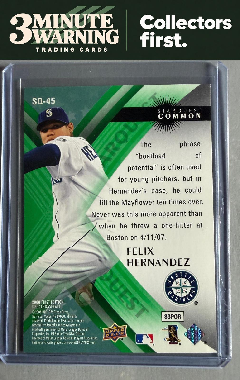 2008 Upper Deck First Edition #SQ-45 Felix Hernandez StarQuest Green Common