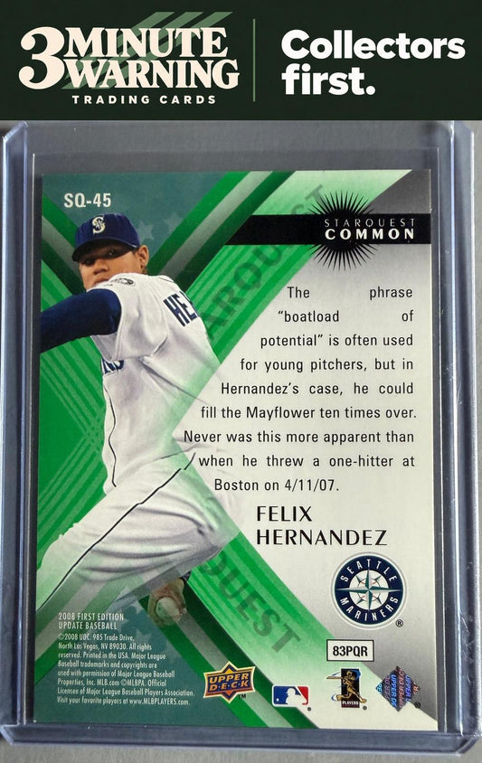 2008 Upper Deck First Edition #SQ-45 Felix Hernandez StarQuest Green Common
