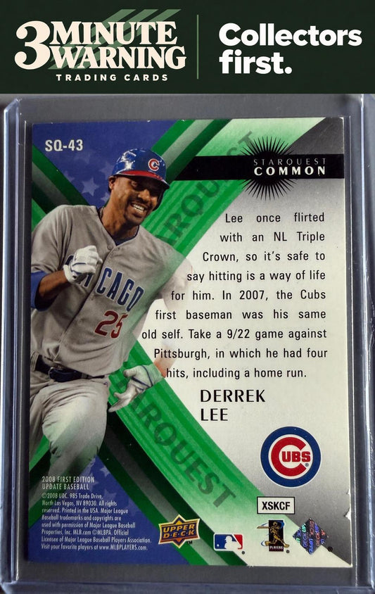 2008 Upper Deck First Edition #SQ-43 Derrek Lee StarQuest Green Common