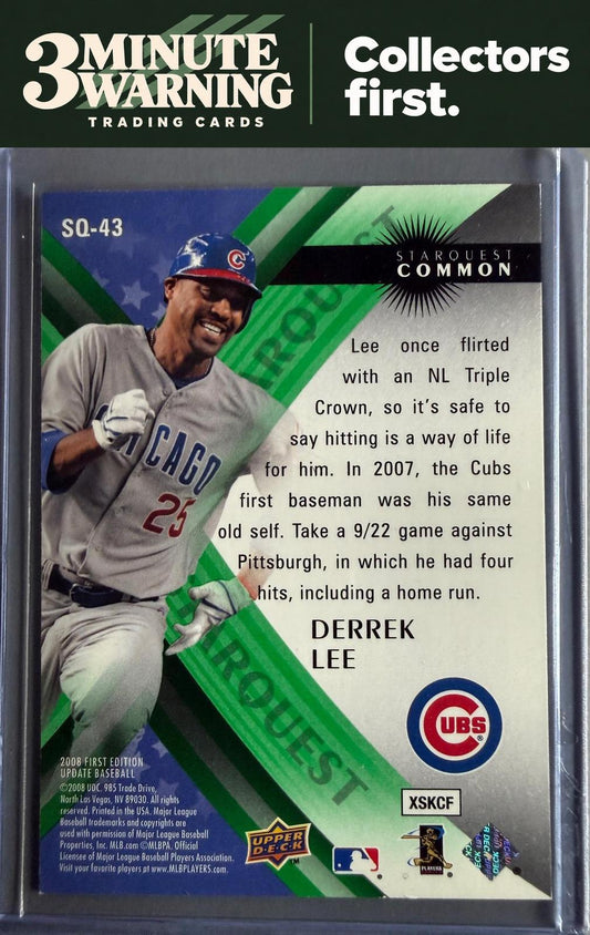 2008 Upper Deck First Edition #SQ-43 Derrek Lee StarQuest Green Common
