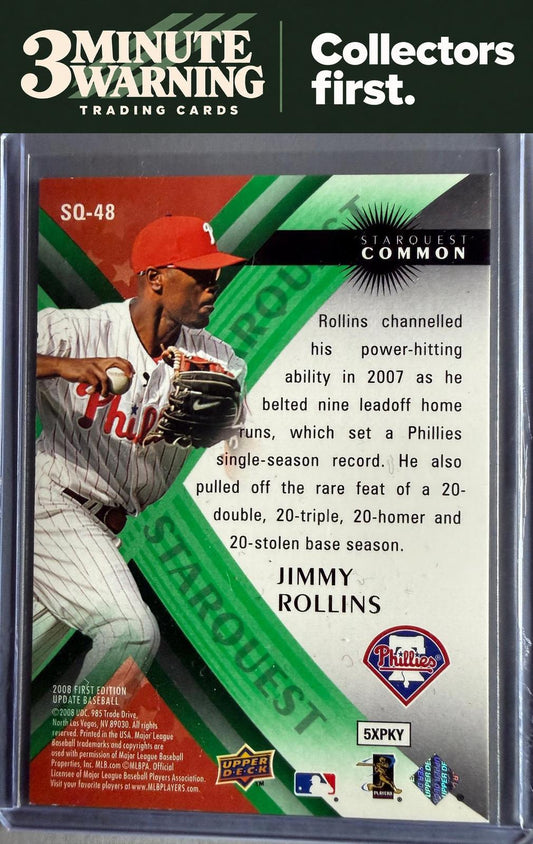 2008 Upper Deck First Edition #SQ-48 Jimmy Rollins StarQuest Green Common