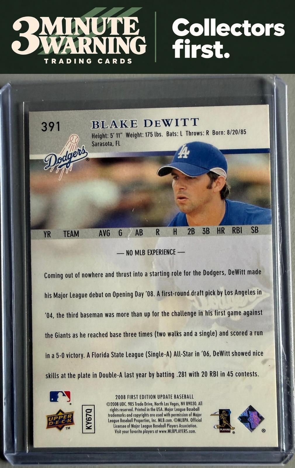 2008 Upper Deck First Edition #391 Blake DeWitt