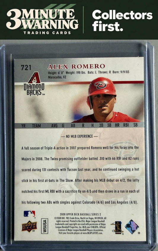 2008 Upper Deck #721 Alex Romero