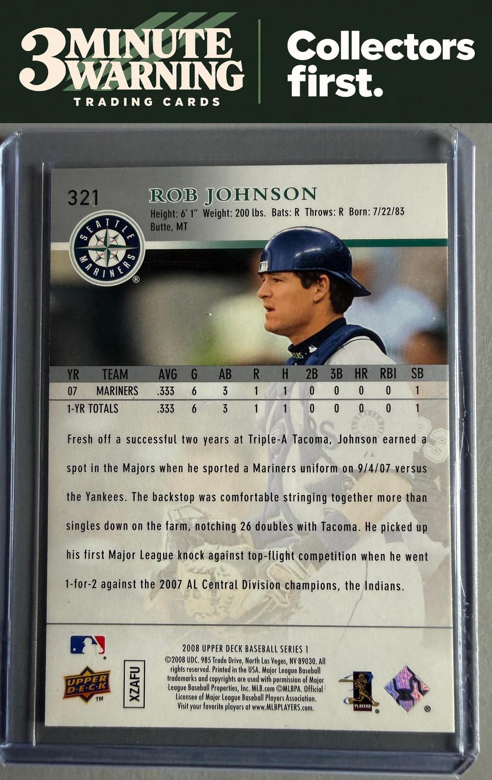 2008 Upper Deck #321 Rob Johnson