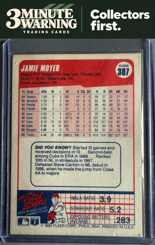 1990 Fleer #307b Jamie Moyer