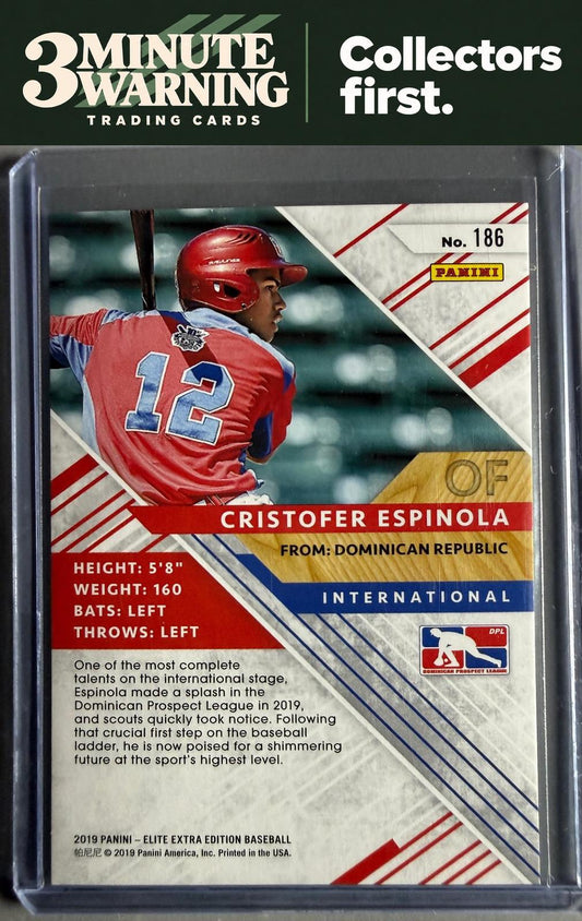 2019 Panini Elite Extra Edition #186 Cristofer Espinola #/999